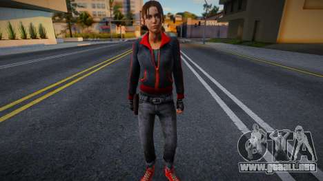 Zoe en negro y rojo de Left 4 Dead para GTA San Andreas