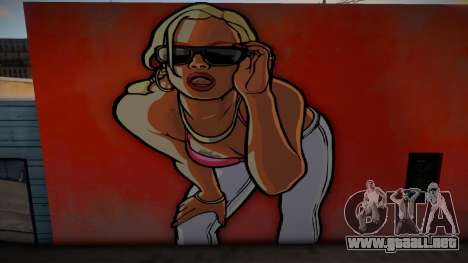 San Andreas Artwork Girl Mural v2 para GTA San Andreas
