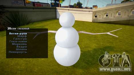 Para hacer un muñeco de nieve para GTA San Andreas