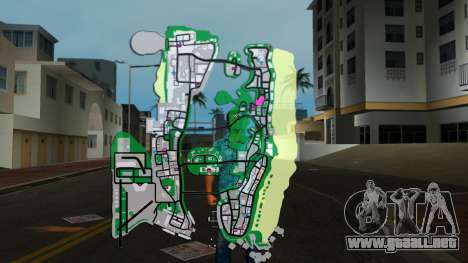 Mapa en el juego para GTA Vice City