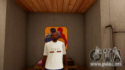 Realistic Gucci Tshirt White para GTA San Andreas Definitive Edition