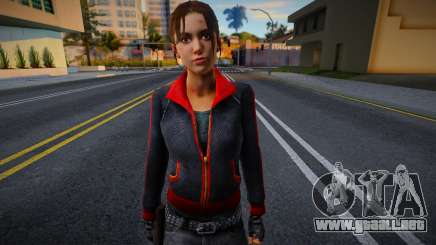 Zoe en negro y rojo de Left 4 Dead para GTA San Andreas