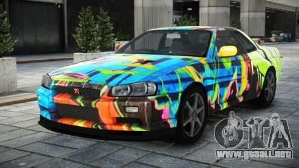 Nissan Skyline R34 GT-R V-Spec II Nur S11 para GTA 4