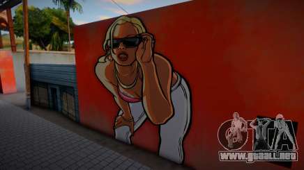 San Andreas Artwork Girl Mural v2 para GTA San Andreas