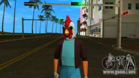 Tommy con una máscara de gallo de Manhunt para GTA Vice City