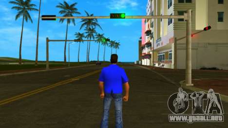 Tommy Camicia Blu Chiaro para GTA Vice City