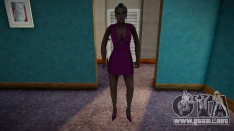 Chica rubia con un vestido rosa para GTA San Andreas