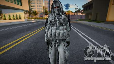 Francotirador en camuflaje invernal para GTA San Andreas