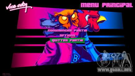 Hotline Miami Menu HD v13 para GTA Vice City