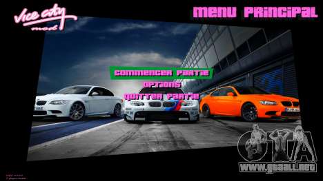 BMW Menu 2 para GTA Vice City