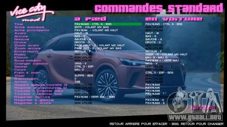 Lexus Menu 3 para GTA Vice City