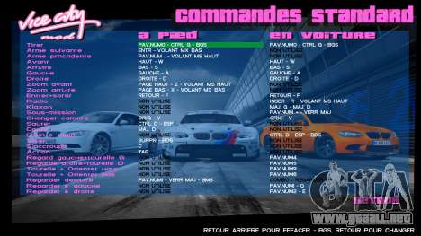 BMW Menu 2 para GTA Vice City