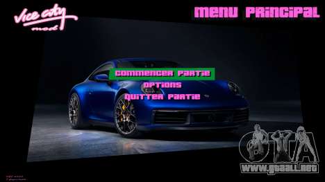 Porsche Menu 1 para GTA Vice City