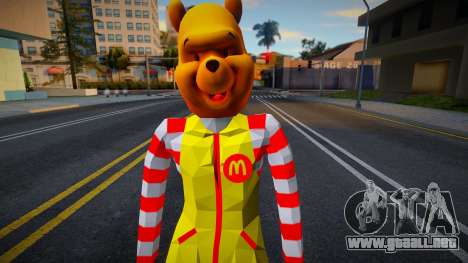 Winnie McDonald Headswap Mod para GTA San Andreas