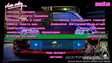 Toyota Supra Interface para GTA Vice City