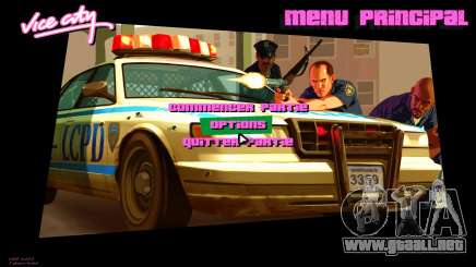 GTA 4 Artwork menu para GTA Vice City