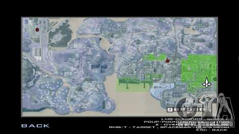 Mapa detallado en versión de invierno para GTA San Andreas