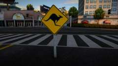 Kangaroo Road Sign para GTA San Andreas