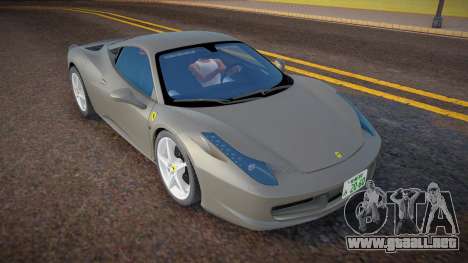 2010 Ferrari 458 Italia Undercover Police para GTA San Andreas