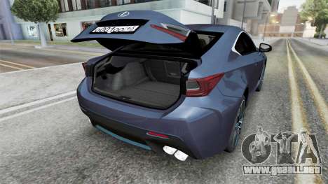 Lexus RC F 2014 para GTA San Andreas