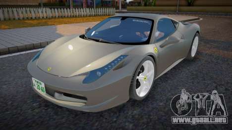 2010 Ferrari 458 Italia Undercover Police para GTA San Andreas