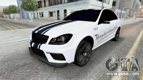 Mercedes-Benz C 63 AMG (W204) 2011 Athens Gray para GTA San Andreas