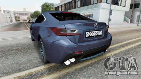 Lexus RC F 2014 para GTA San Andreas