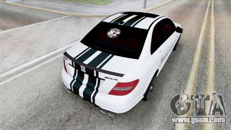 Mercedes-Benz C 63 AMG (W204) 2011 Athens Gray para GTA San Andreas