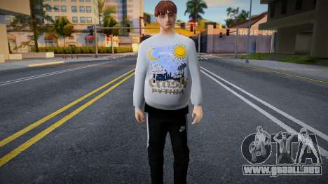 Un chico con un atuendo de moda para GTA San Andreas