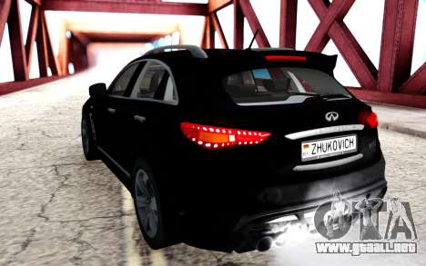 Infiniti FX 50 FX50S 2008 para GTA San Andreas