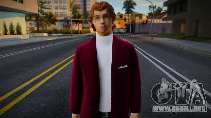 Chico con una chaqueta burdeos para GTA San Andreas