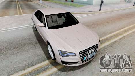 Audi S8 Quill Gray para GTA San Andreas