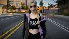 Girl Black Outfit para GTA San Andreas
